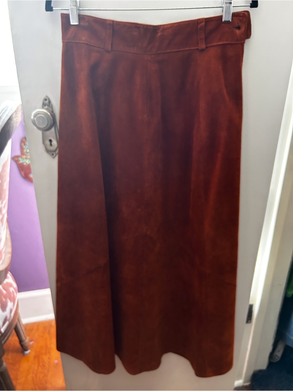 Vintage Real Suede Maxi Skirt by Marquis